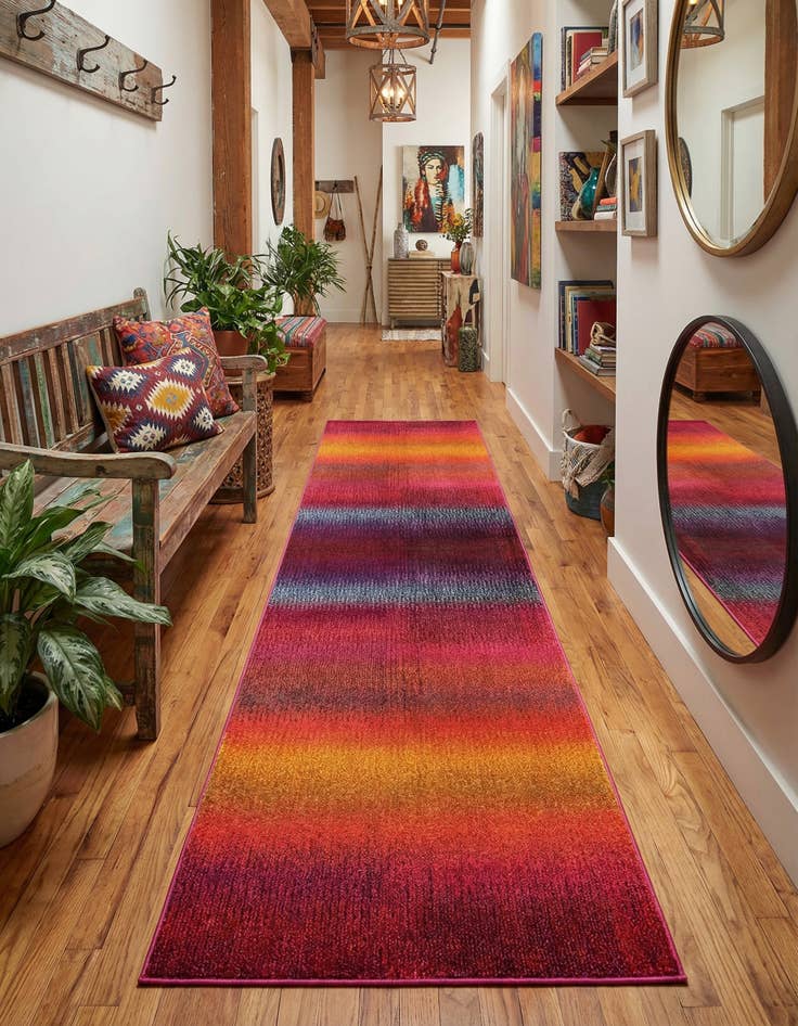 Detail image of 2' 7 x 10' Washable Hyacinth Runner Rug