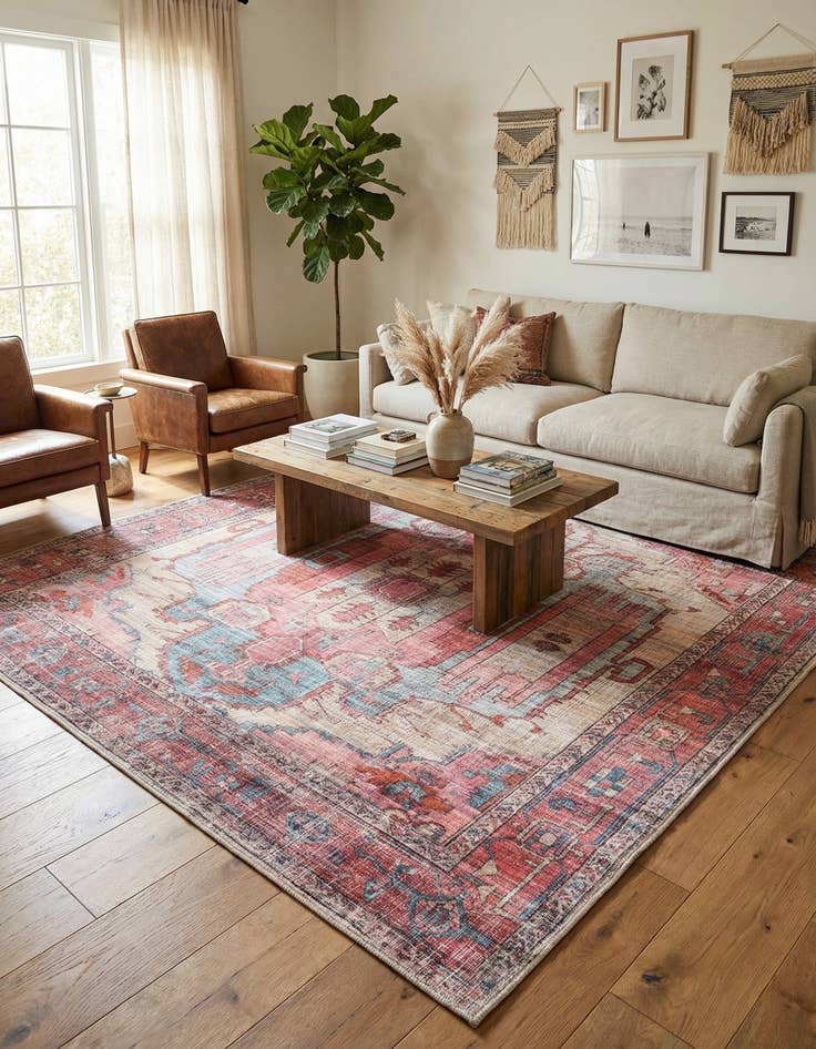 Detail image of 10' 6 x 10' 6 Washable Maahru Square Rug