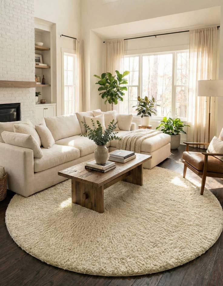 Detail image of 12' 4 x 12' 4 Everyday Shag Round Rug