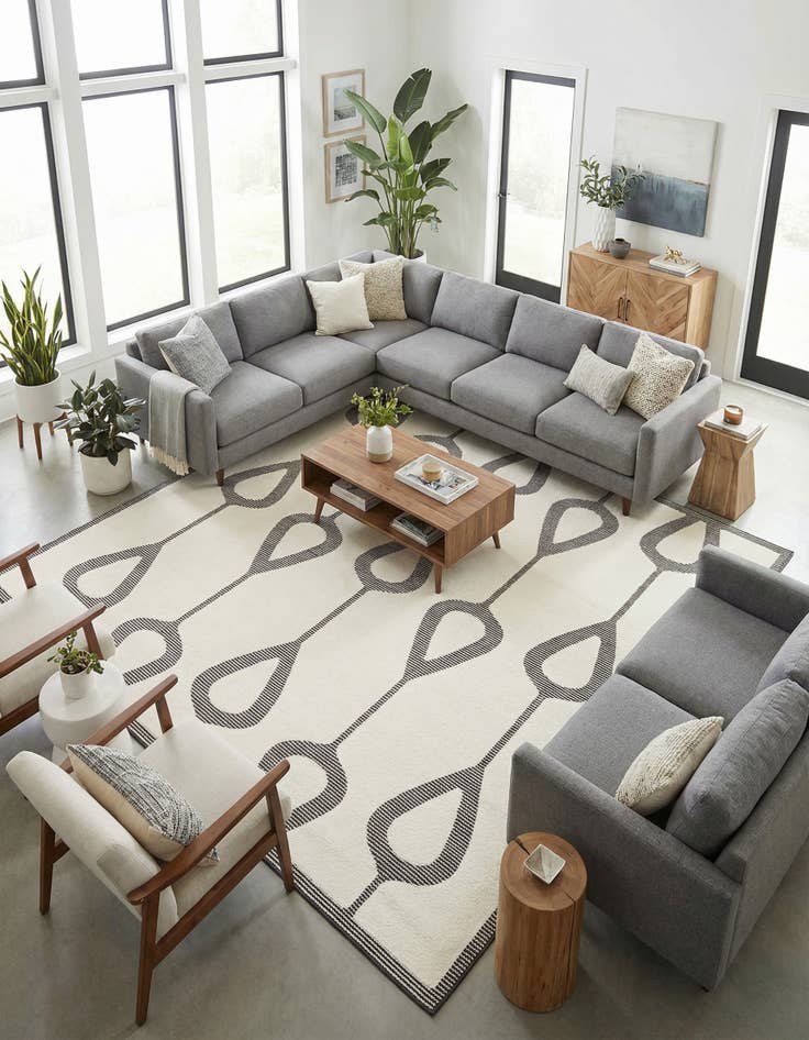 Detail image of  10' x 10' Prismatic Square Rug