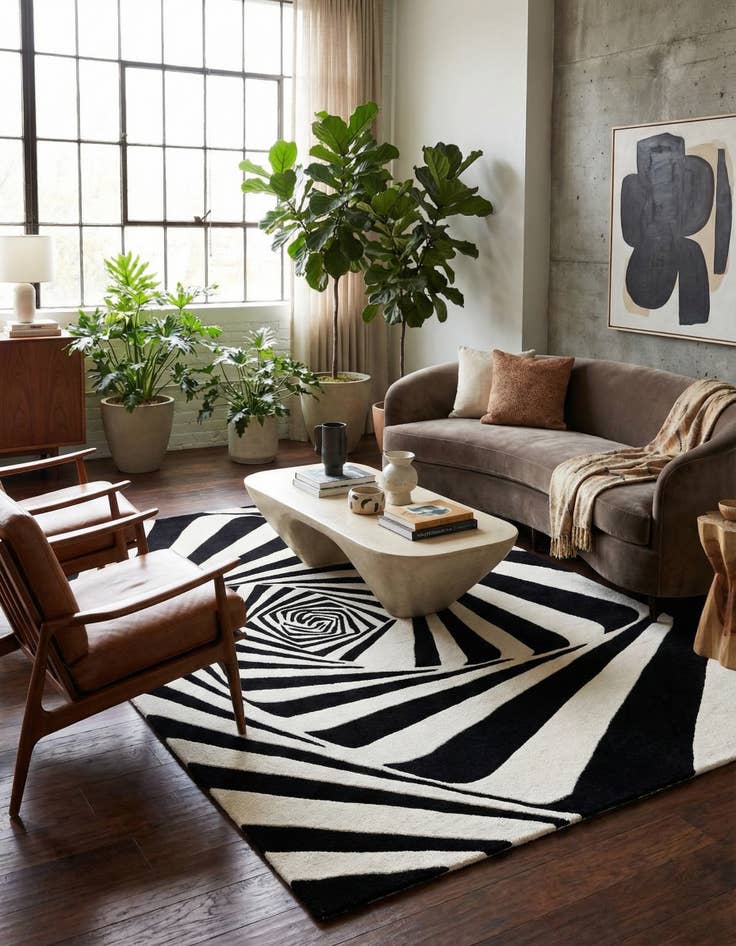 Detail image of  4' 1 x 6' 1 Vortex Wool Rug