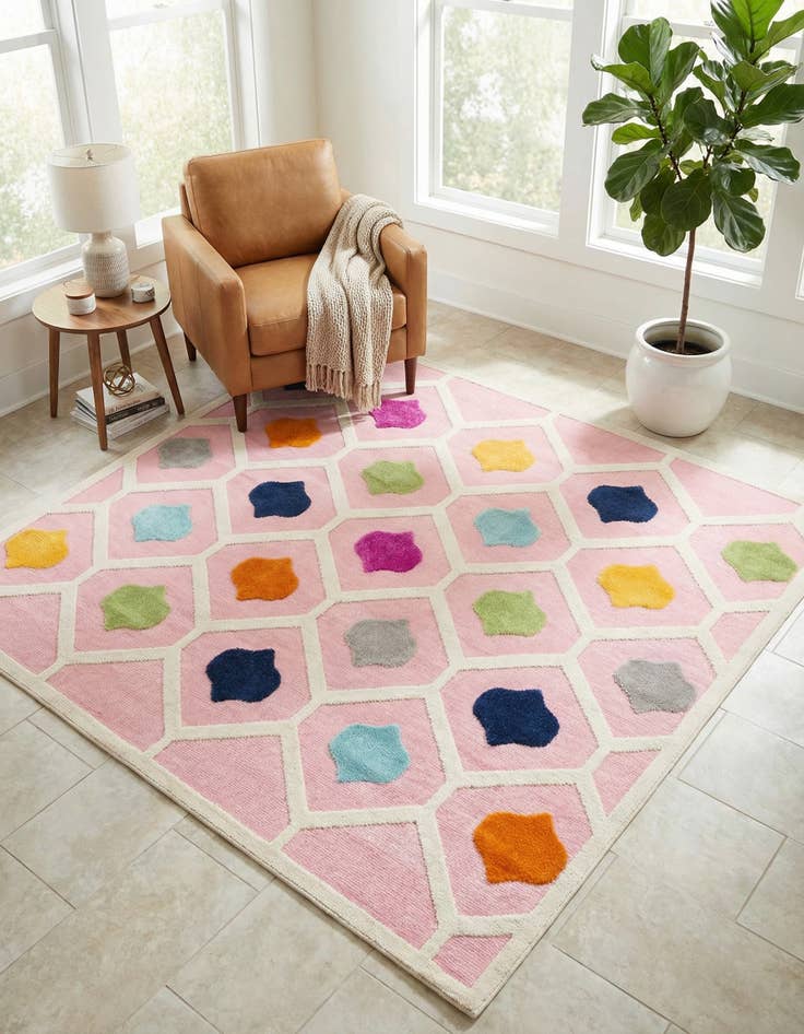 Detail image of 7' 10 x 7' 10 Easy-Clean Aruba Indoor / Outdoor Square Rug