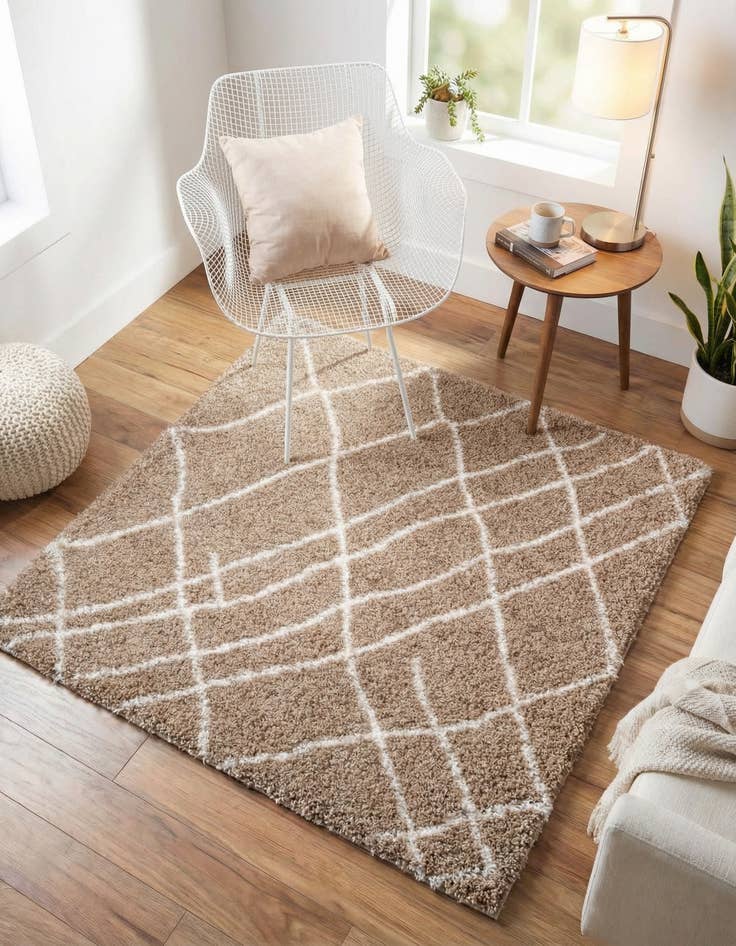 Detail image of 4' x 4' Soft Touch Shag Square Rug