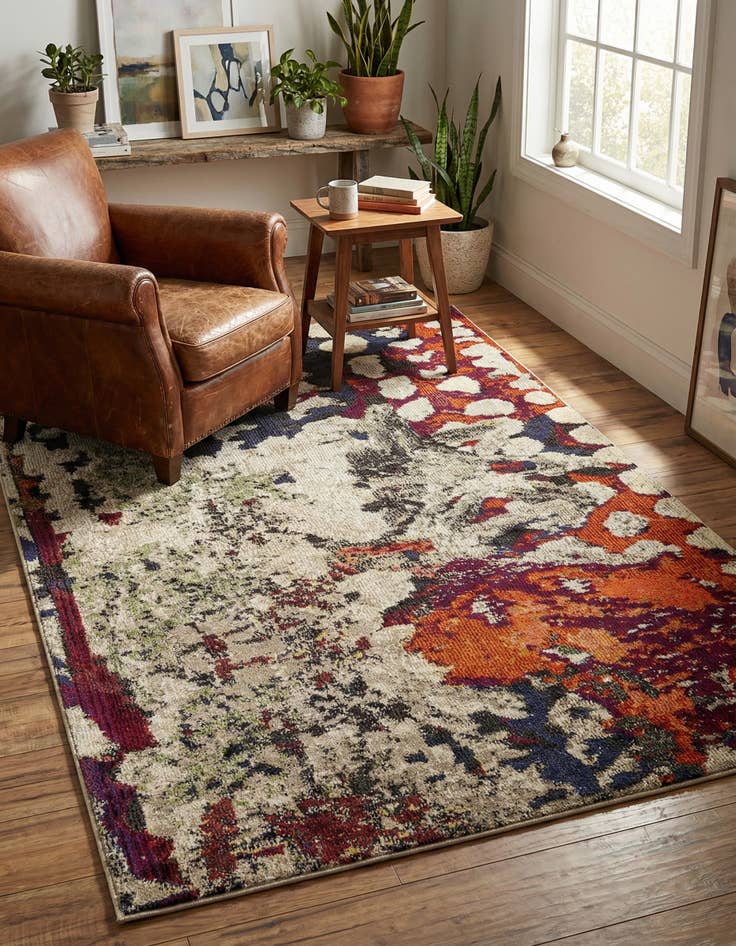 Detail image of 4' x 6'  Washable Haerfest Rug