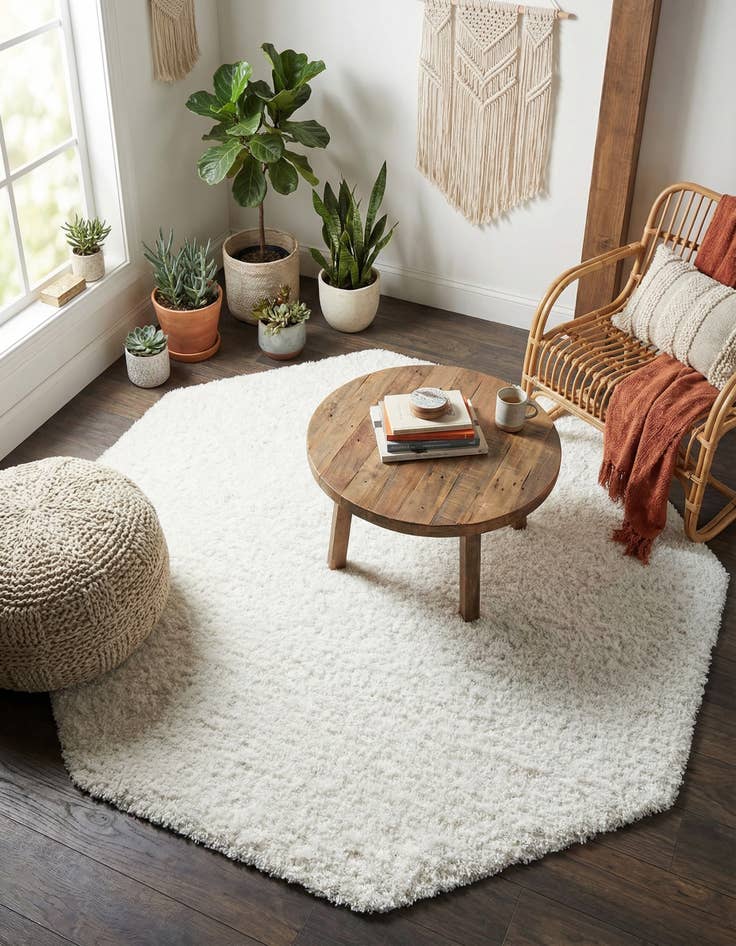 Detail image of 7' 10 x 7' 10 Everyday Shag Octagon Rug