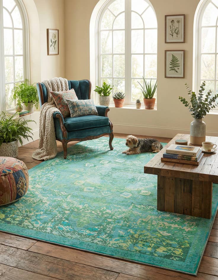 Detail image of 7' 10 x 10'  Washable Renaissance Rug