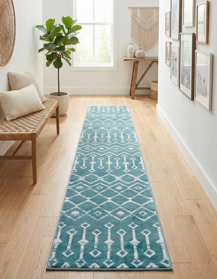 Detail image of 2' x 9' 10 Kasbah Trellis Runner Rug
