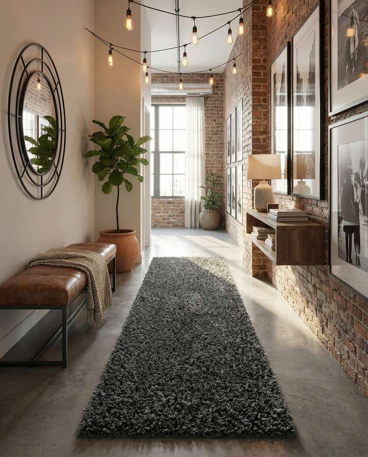 2' 7 x 13' Zermatt Shag Runner Rug