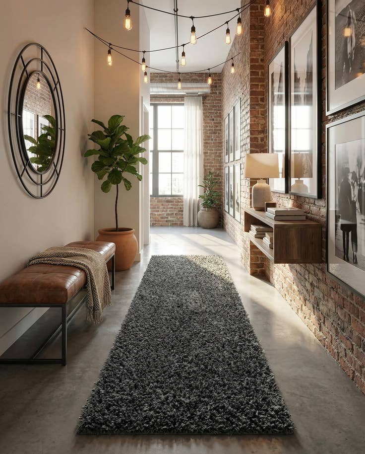 Detail image of 2' 7 x 13' Zermatt Shag Runner Rug