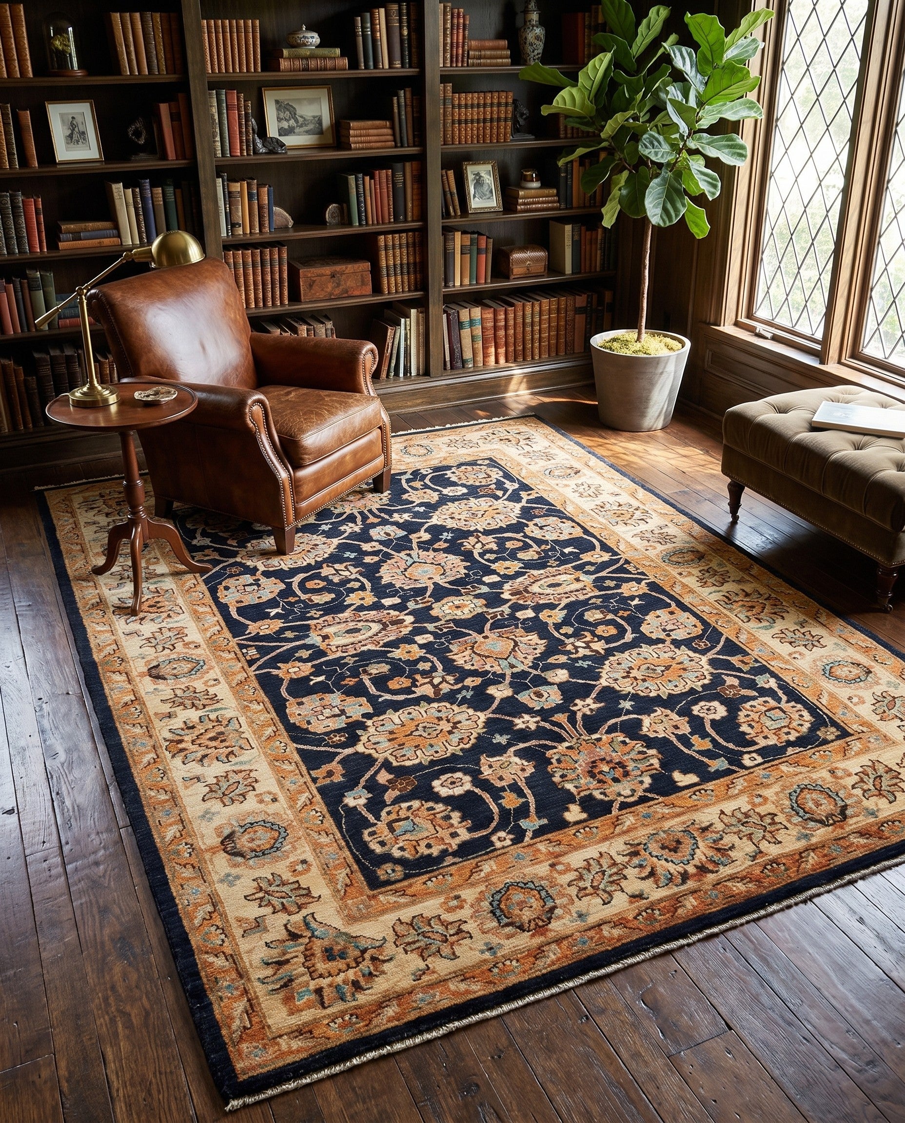 5' 7 x 7' 11 Hand Knotted Ziegler Rug