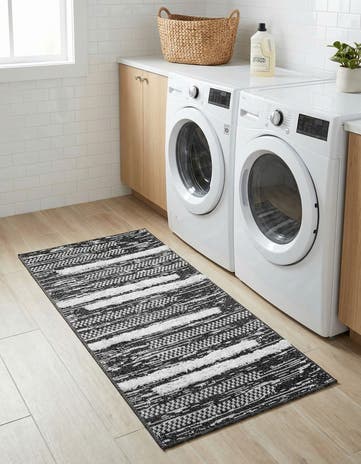 Black Abbey Runner Rug