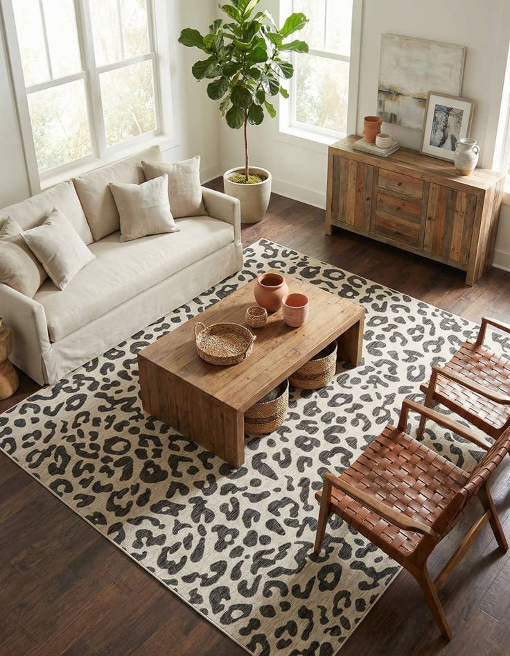 Detail image of 10' x 10'  Washable Safari Indoor / Outdoor Square Rug