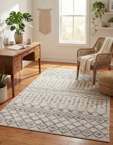 Ivory Eco Trellis Rug
