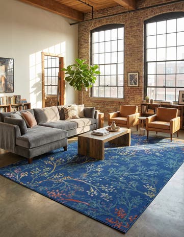 Blue Blossom Rug