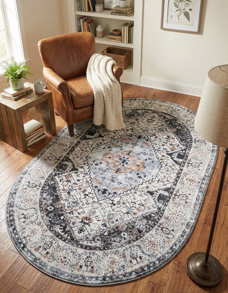 Detail image of 5' 3 x 8' Yara Oval Rug