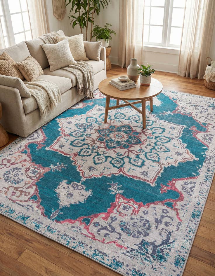 Detail image of  10' 6 x 14'  Washable Francesca Rug