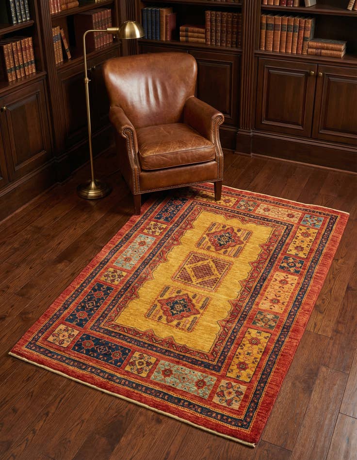 Detail image of 3' 7 x 5' 5 Kashkuli Wool Rug