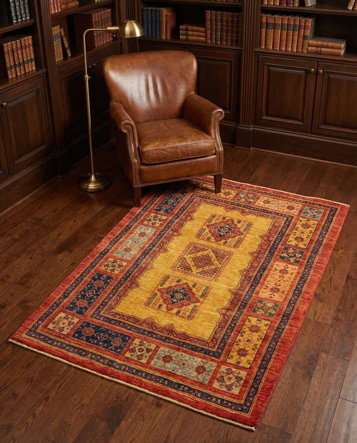 3' 7 x 5' 5 Kashkuli Wool Rug