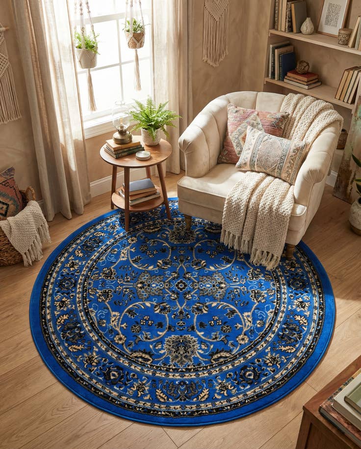 Detail image of 5' 3 x 5' 3 Yasmin Round Rug