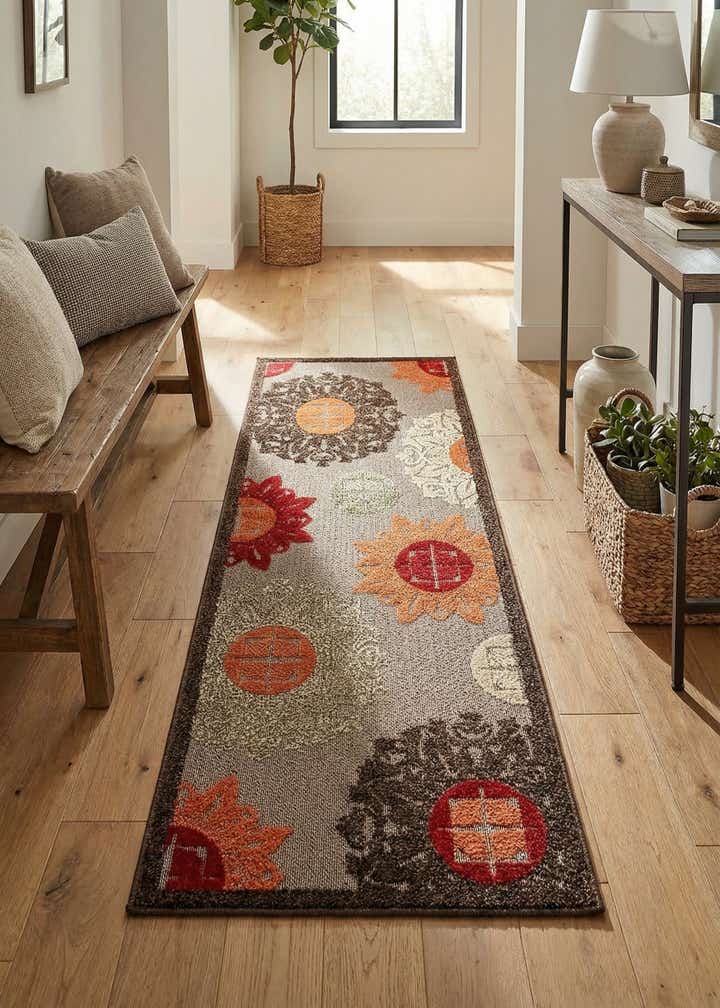 2' x 6' Easy-Clean Modern Indoor / Outdoor Runner Rug