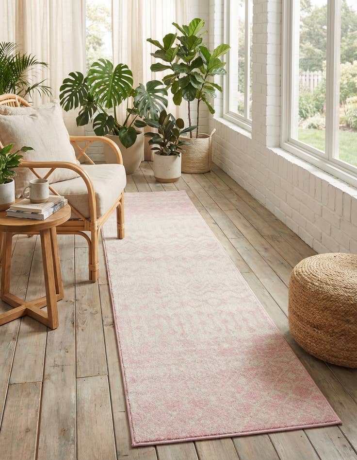 Detail image of 2' x 8' Moroccan Trellis Runner Rug