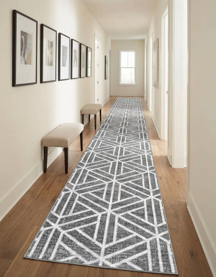 Detail image of 3' x 19' 8 Lattice Trellis Runner Rug