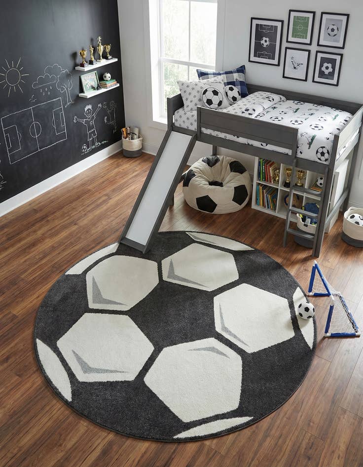 Detail image of 7' x 7' Whimsy Kids Round Rug