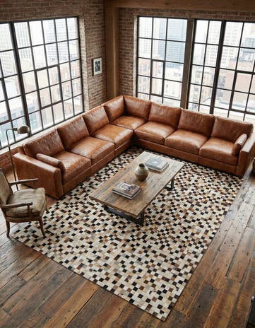 8' 2 x 9' 11 Cowhide - Patchwork Rug