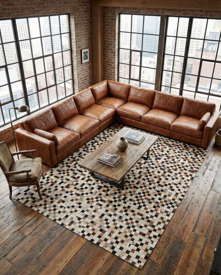 8' 2 x 9' 11 Cowhide - Patchwork Rug
