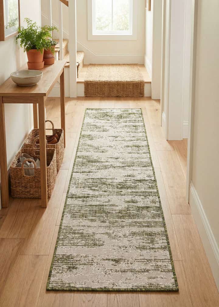 2' x 8' Easy-Clean Modern Indoor / Outdoor Runner Rug