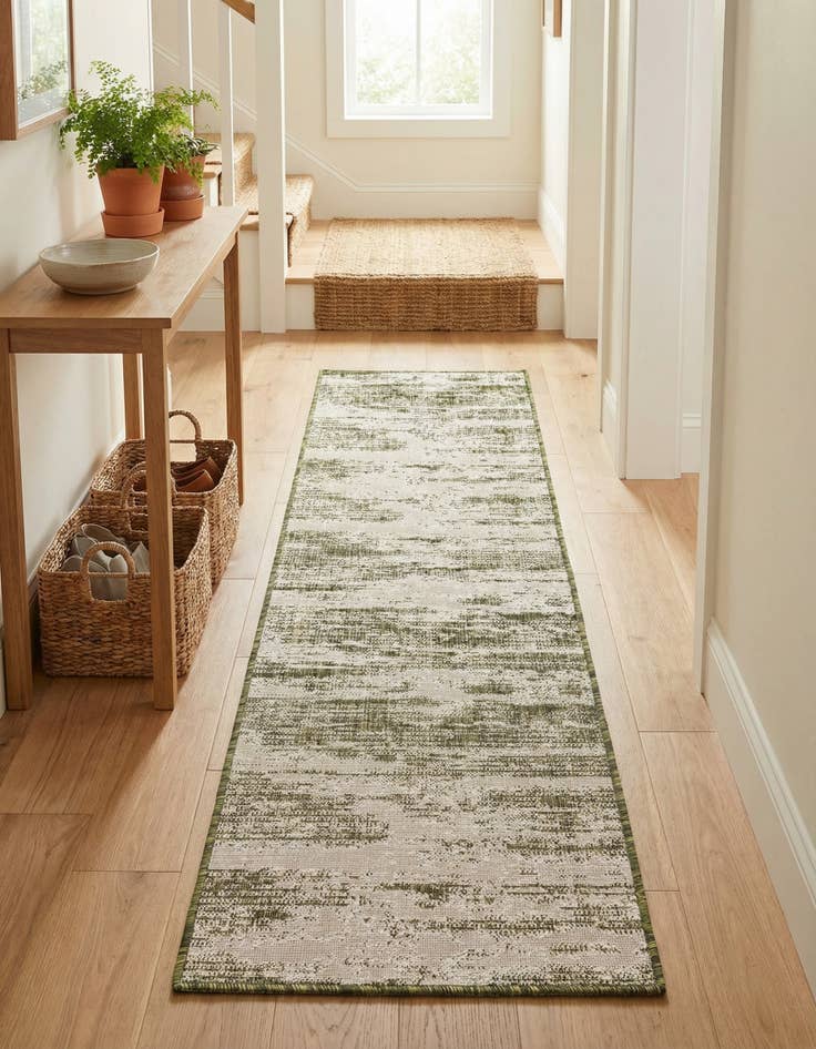 Detail image of 2' x 8'  Washable Modern Indoor / Outdoor Runner Rug