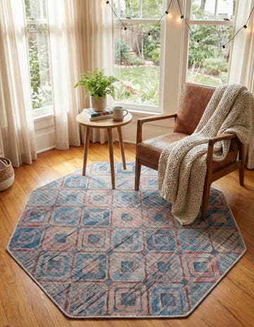 5' 3 x 5' 3 Washable Sisu Octagon Rug