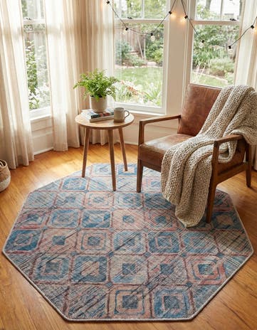5' 3 x 5' 3 Washable Sisu Octagon Rug
