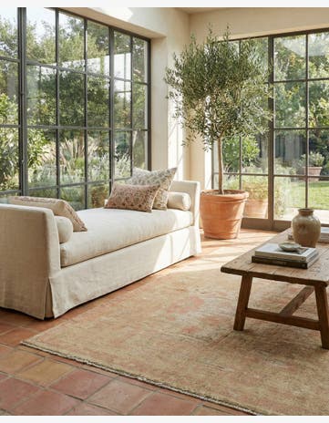 5' 1 x 7' 1 Hand Knotted Oushak Wool Rug