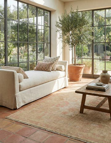 5' 1 x 7' 1 Hand Knotted Oushak Wool Rug