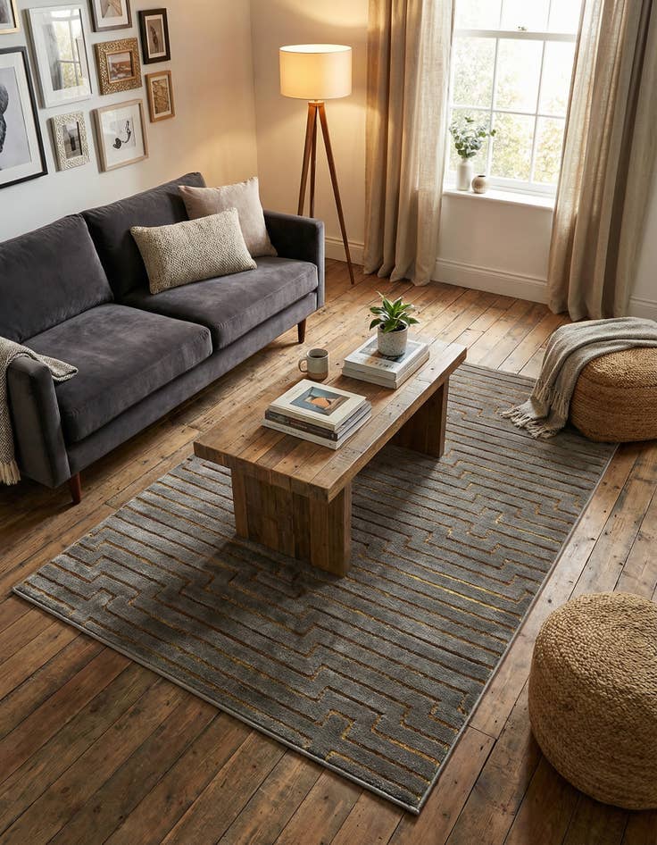 Detail image of 4' x 6' Vogue Geo Rug