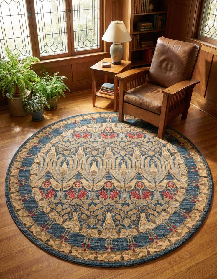 Detail image of 7' 10 x 7' 10 Kensington Round Rug