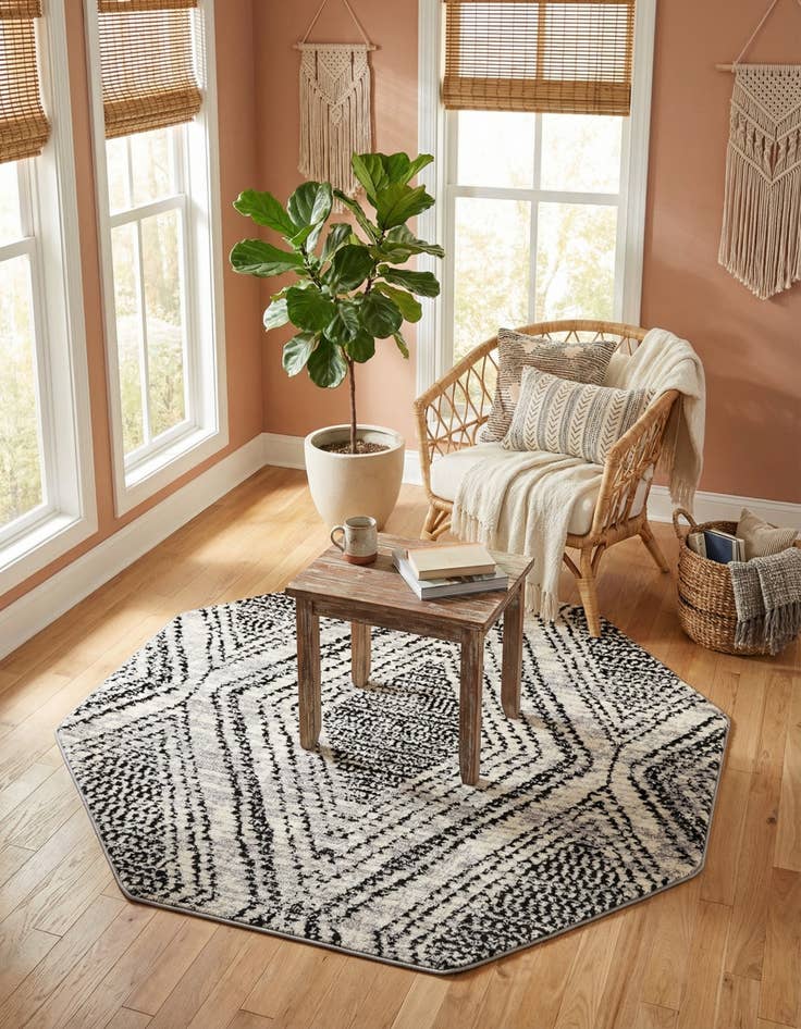 Detail image of  5' 3 x 5' 3 Tagine Octagon Rug