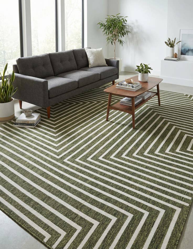 Detail image of 7' 10 x 10'  Washable Modern Indoor / Outdoor Rug