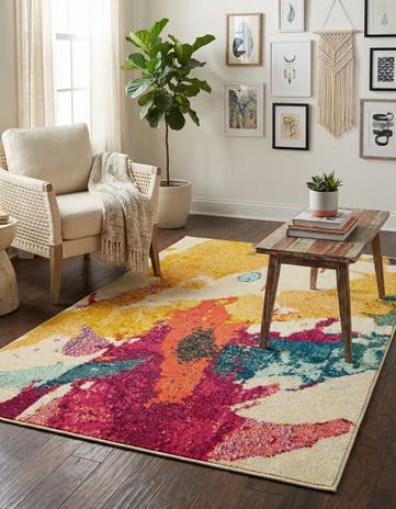 Beige Washable Hyacinth Rug