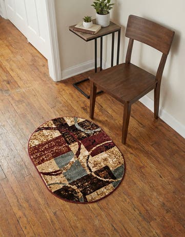 2' x 3' Cafe Oval Rug