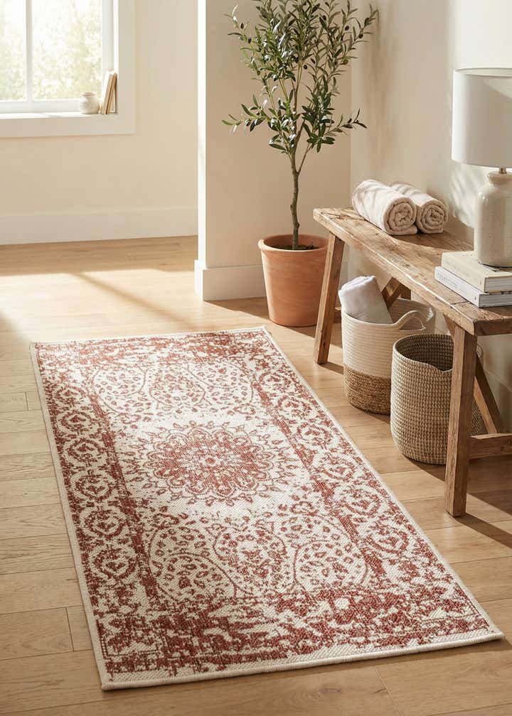 2' x 4' Easy-Clean Traditional Indoor / Outdoor Runner Rug