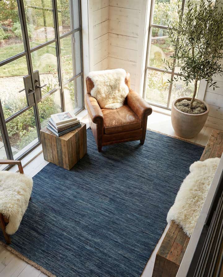 4' 3 x 6' 2 Hand Woven Kilim Modern Wool Rug