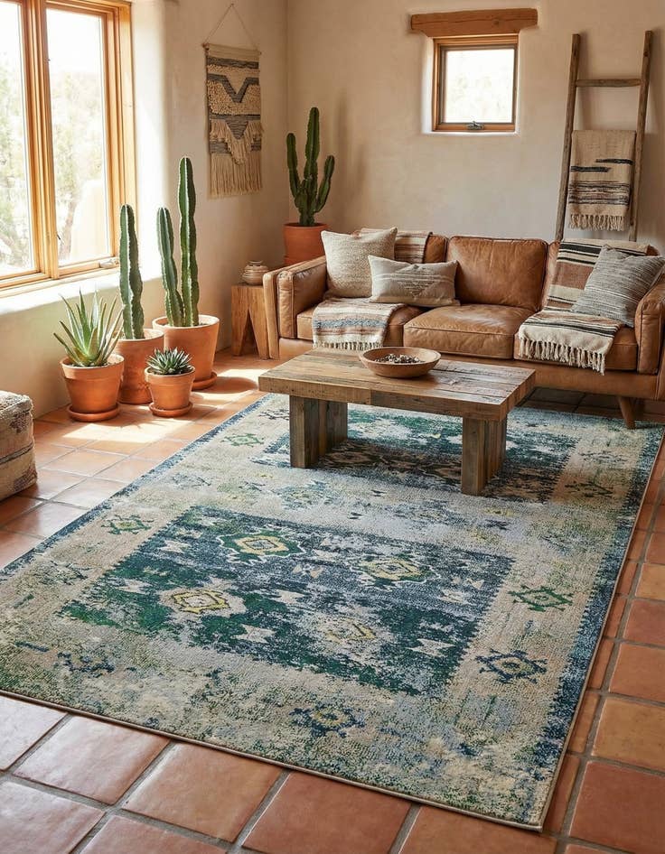 Detail image of 5' x 8' Washable El Paso Rug