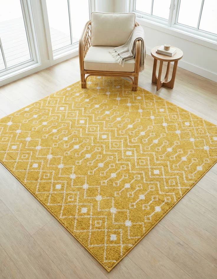 Detail image of 6' x 6' Moroccan Trellis Square Rug