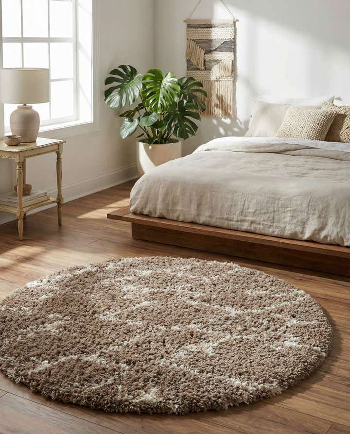 5' x 5' Infinity Shag Round Rug