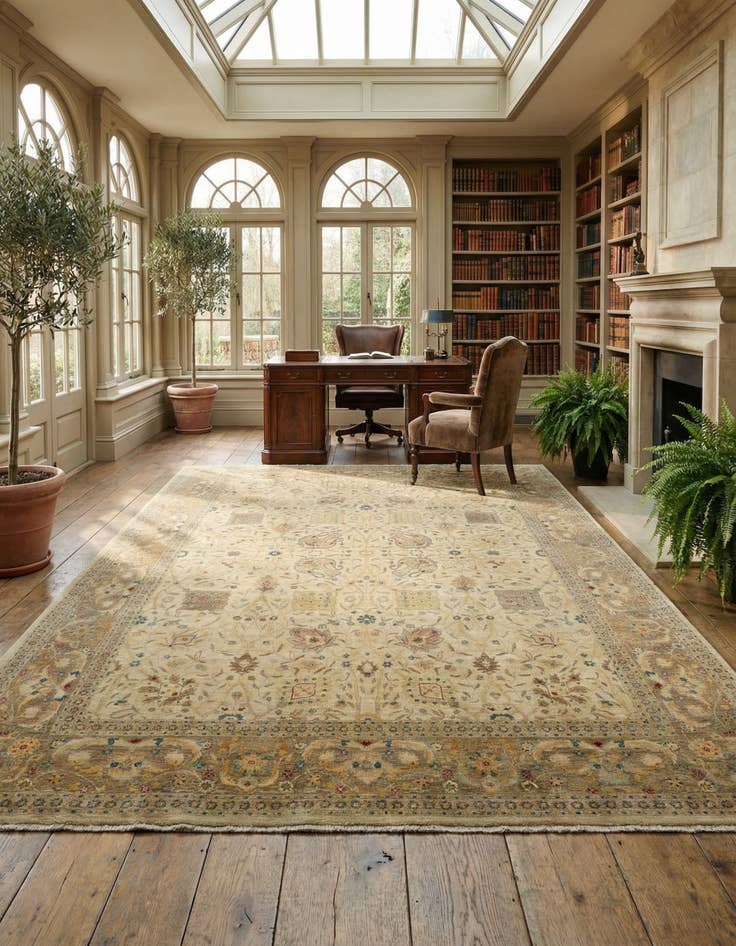 Detail image of 11' 8 x 15' 1 Hand Knotted Ziegler Oriental Rug