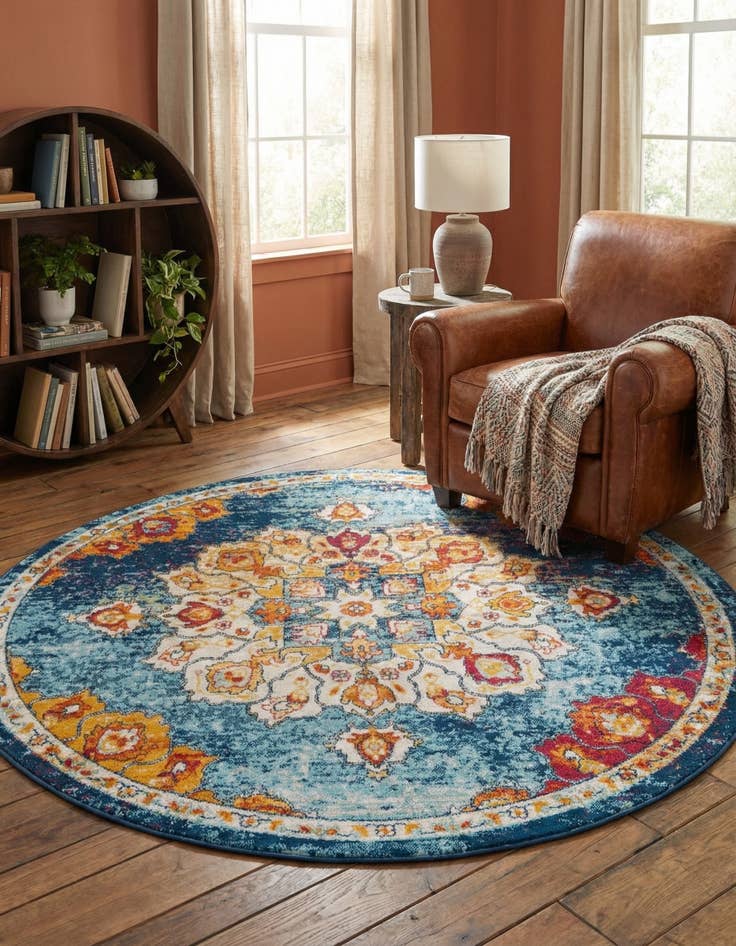 Detail image of 7' 10 x 7' 10 Parker Round Rug
