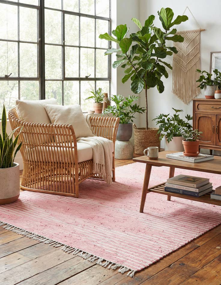 Detail image of 7' 10 x 10' Hand Woven Chindi Cotton Rug