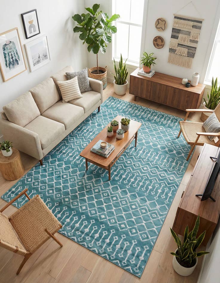 Detail image of 7' x 10' Kasbah Trellis Rug